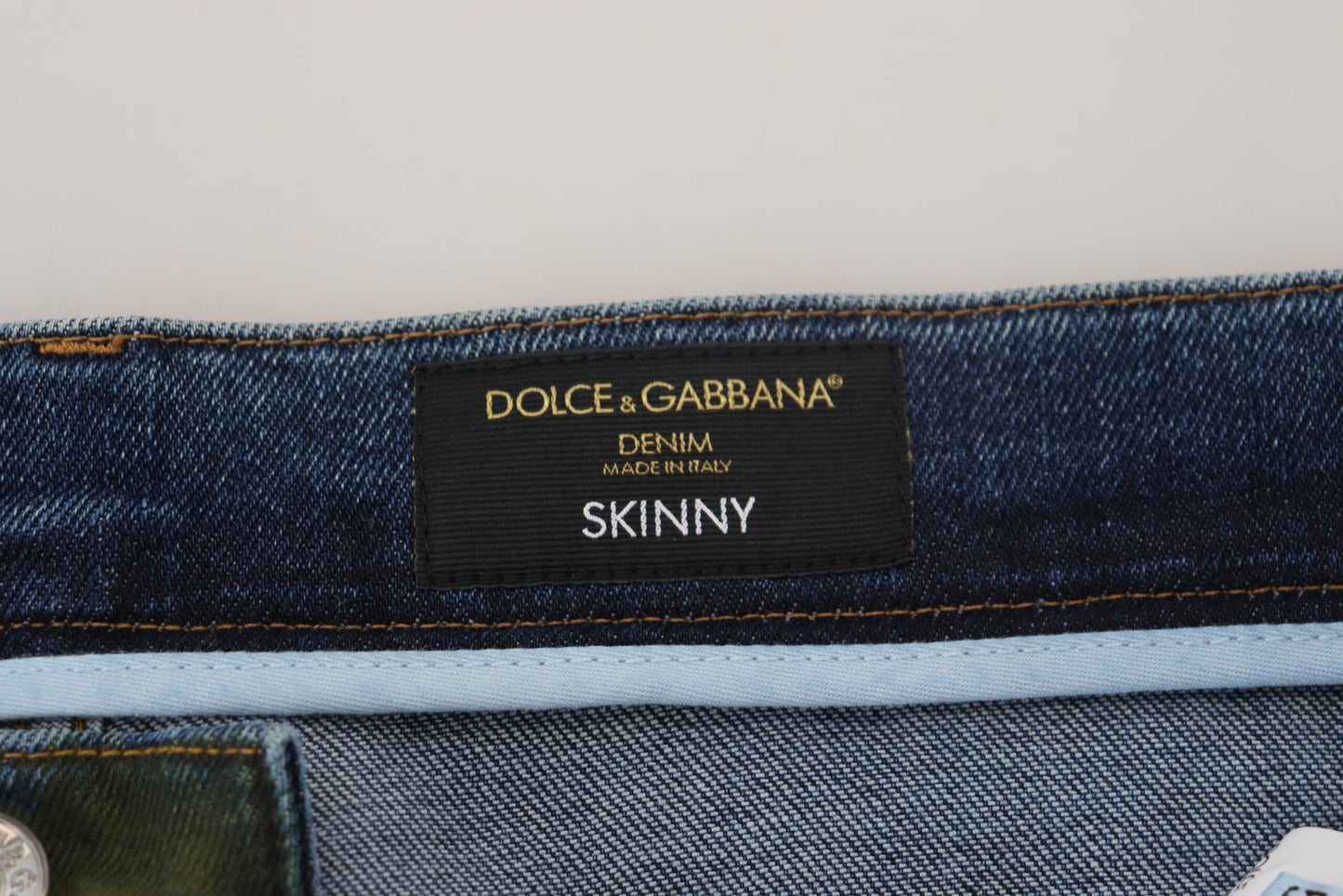Dolce & Gabbana Chic Slim-Fit Denim Jeans i Grøn Vask