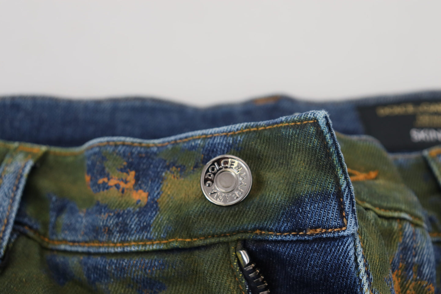 Dolce & Gabbana Chic Slim-Fit Denim Jeans i Grøn Vask