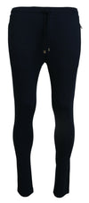 Dolce & Gabbana Elegant Blå Casual Joggingbukser