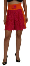 Dolce & Gabbana elegante højtaljede shorts i blonder i tofarver