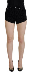 Dolce & Gabbana Elegante Højtaljede Denim Hotpants Shorts