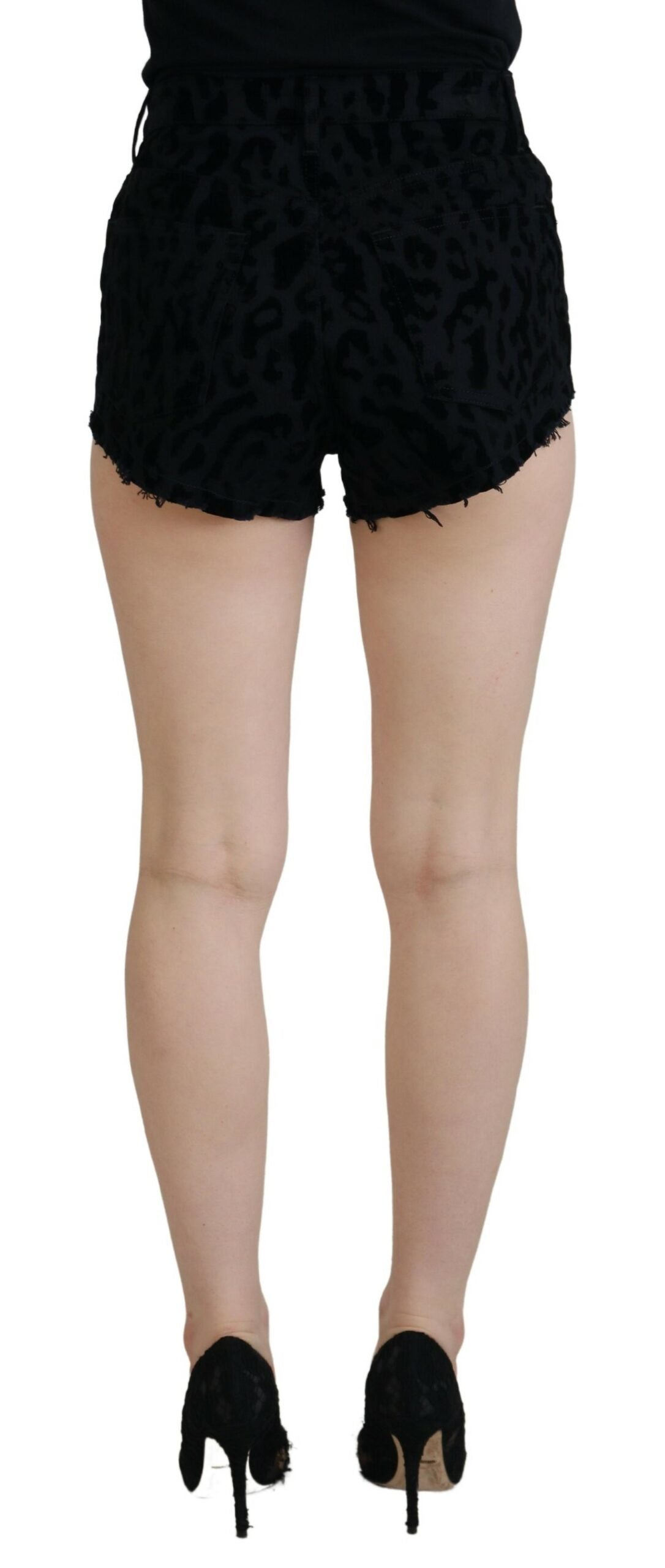 Dolce & Gabbana Elegante Højtaljede Denim Hotpants Shorts