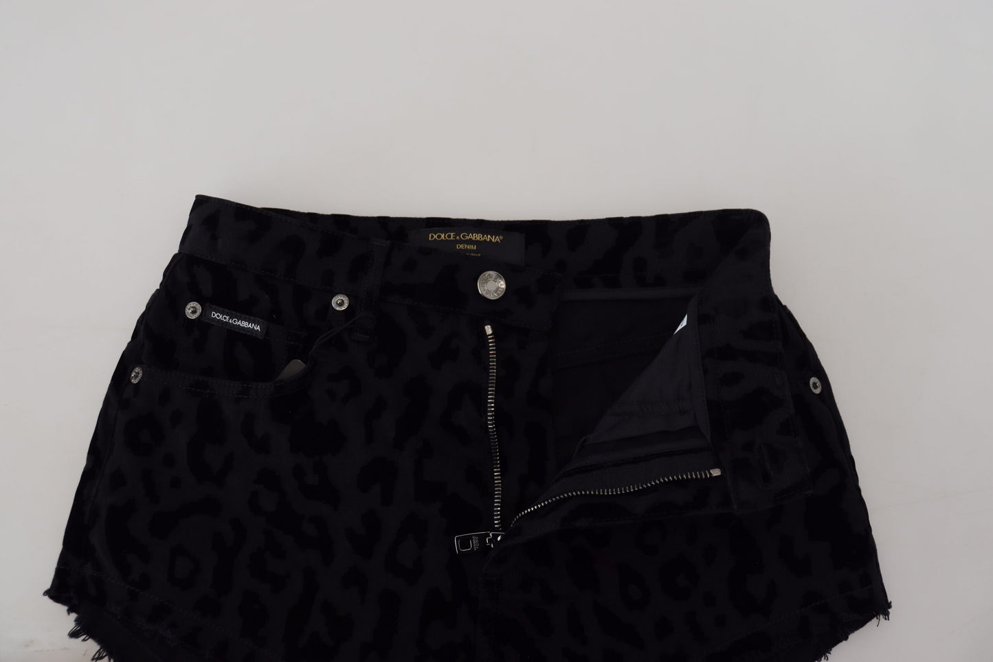 Dolce & Gabbana Elegante Højtaljede Denim Hotpants Shorts