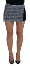 Dolce & Gabbana Elegant Hvid Mini Nederdel med Logoprint