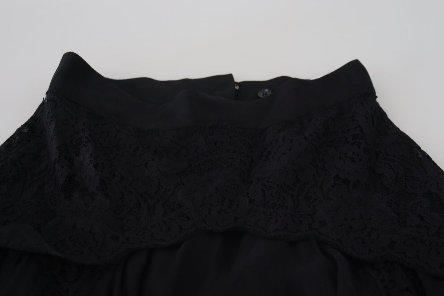Dolce & Gabbana Elegant Højtaljet Midi-nederdel i Silkeblanding