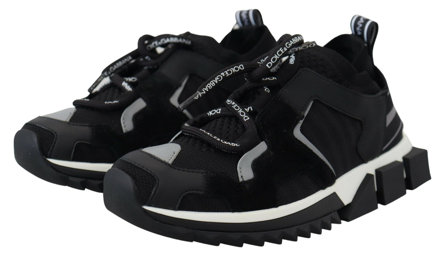 Dolce & Gabbana Chic Sorrento Slip-On Sneakers i Monokrom