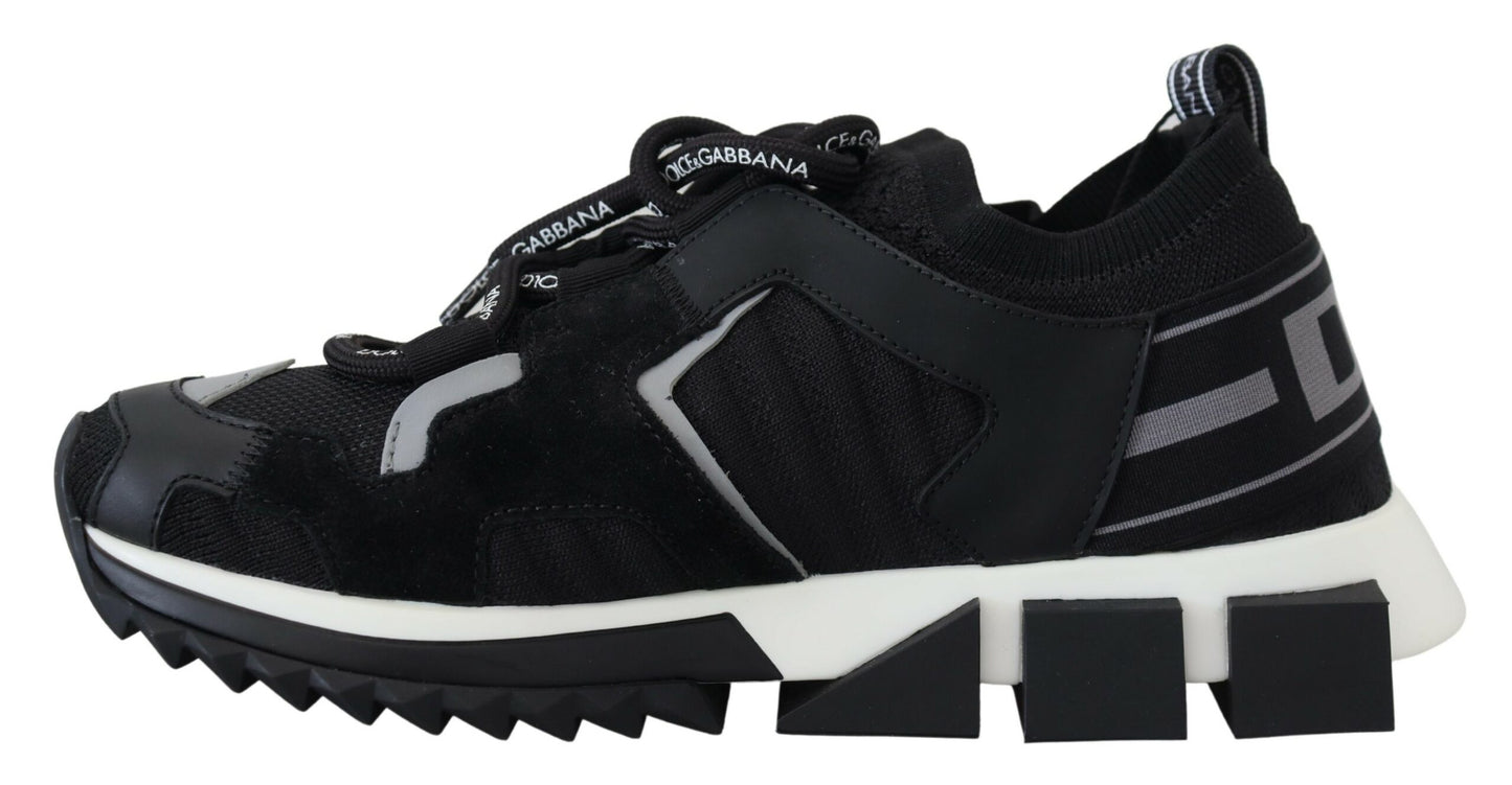 Dolce & Gabbana Chic Sorrento Slip-On Sneakers i Monokrom