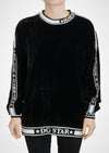 Dolce & Gabbana Elegant Silkeblanding Fløjlssweater