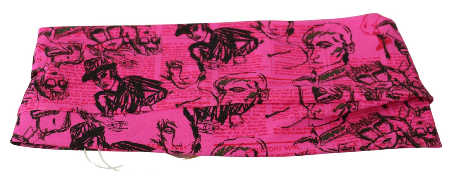 John Galliano Chic Pink Avisprint Cropped Top