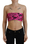 John Galliano Chic Pink Avisprint Cropped Top