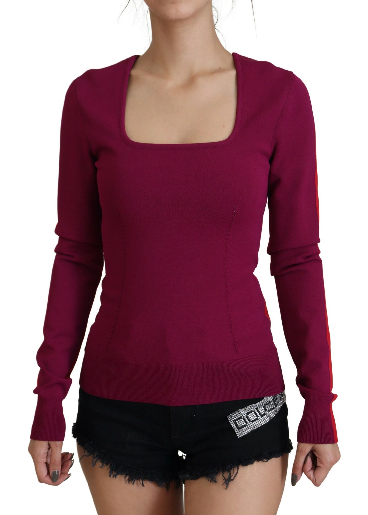 Dolce & Gabbana Flerfarvet Pullover med Firkantet Hals