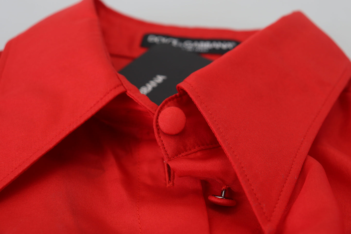 Dolce & Gabbana Elegant Silkepolotop med Langærmet Krave