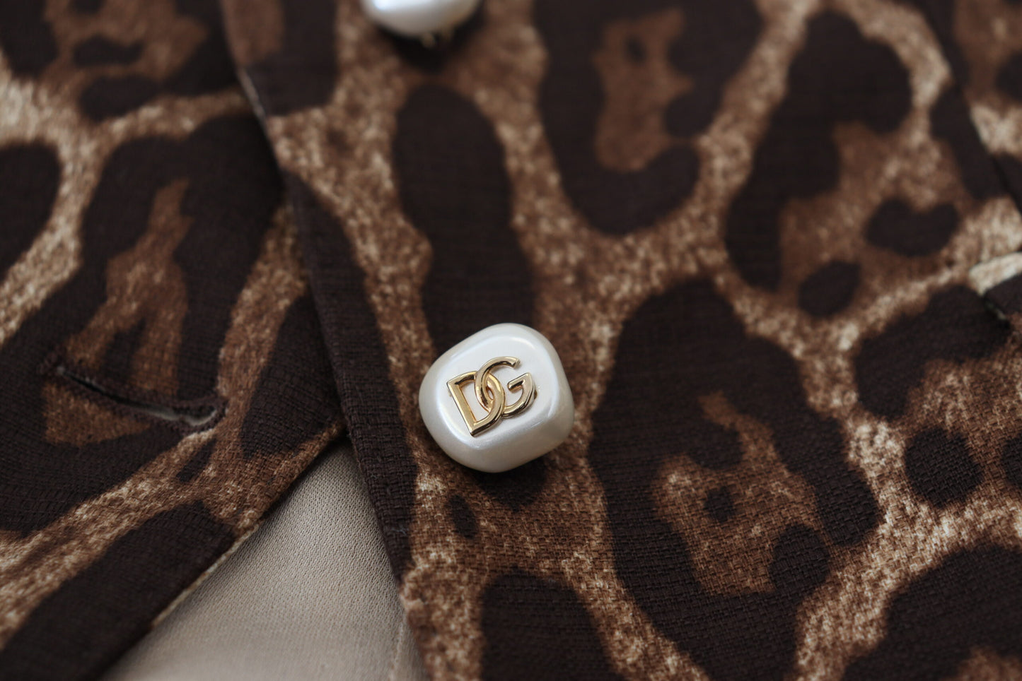 Dolce & Gabbana højtaljet leopardprintet mininederdel