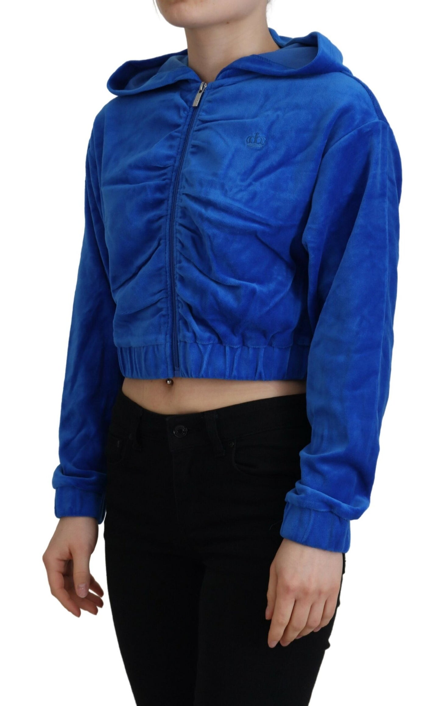 Juicy Couture Glam hættetrøje med lynlås i blå