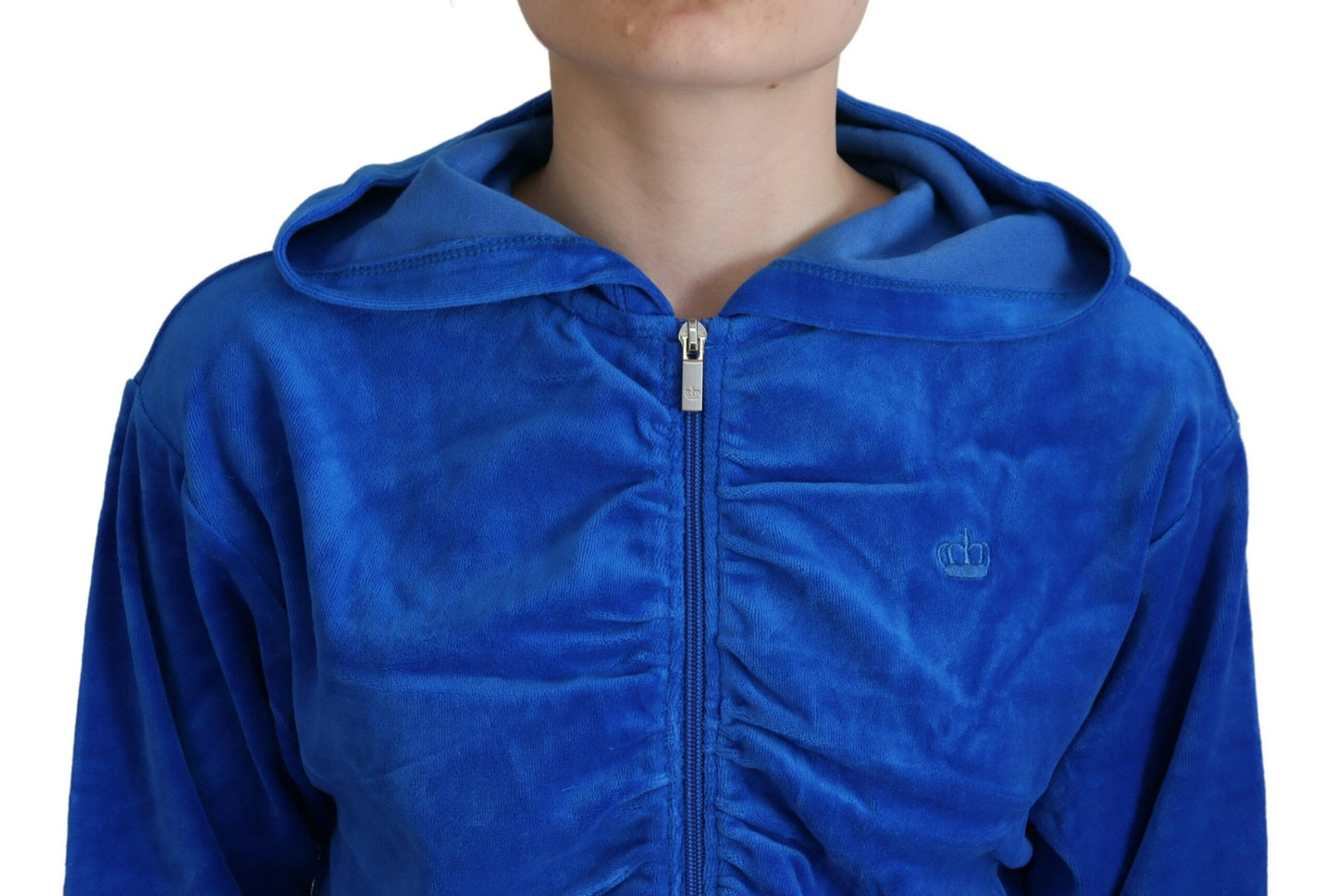 Juicy Couture Glam hættetrøje med lynlås i blå