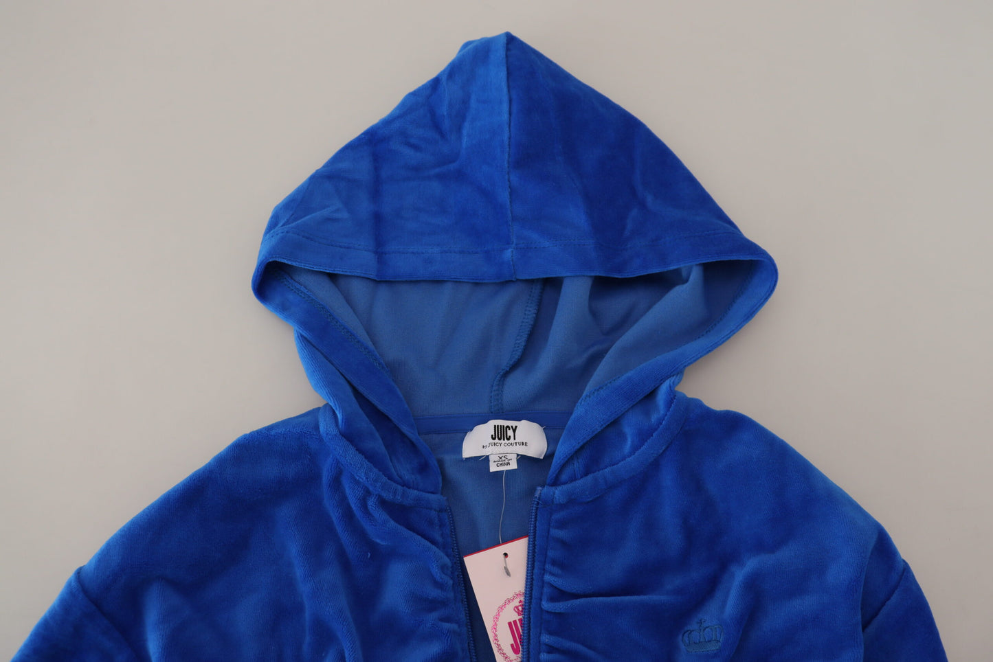 Juicy Couture Glam hættetrøje med lynlås i blå