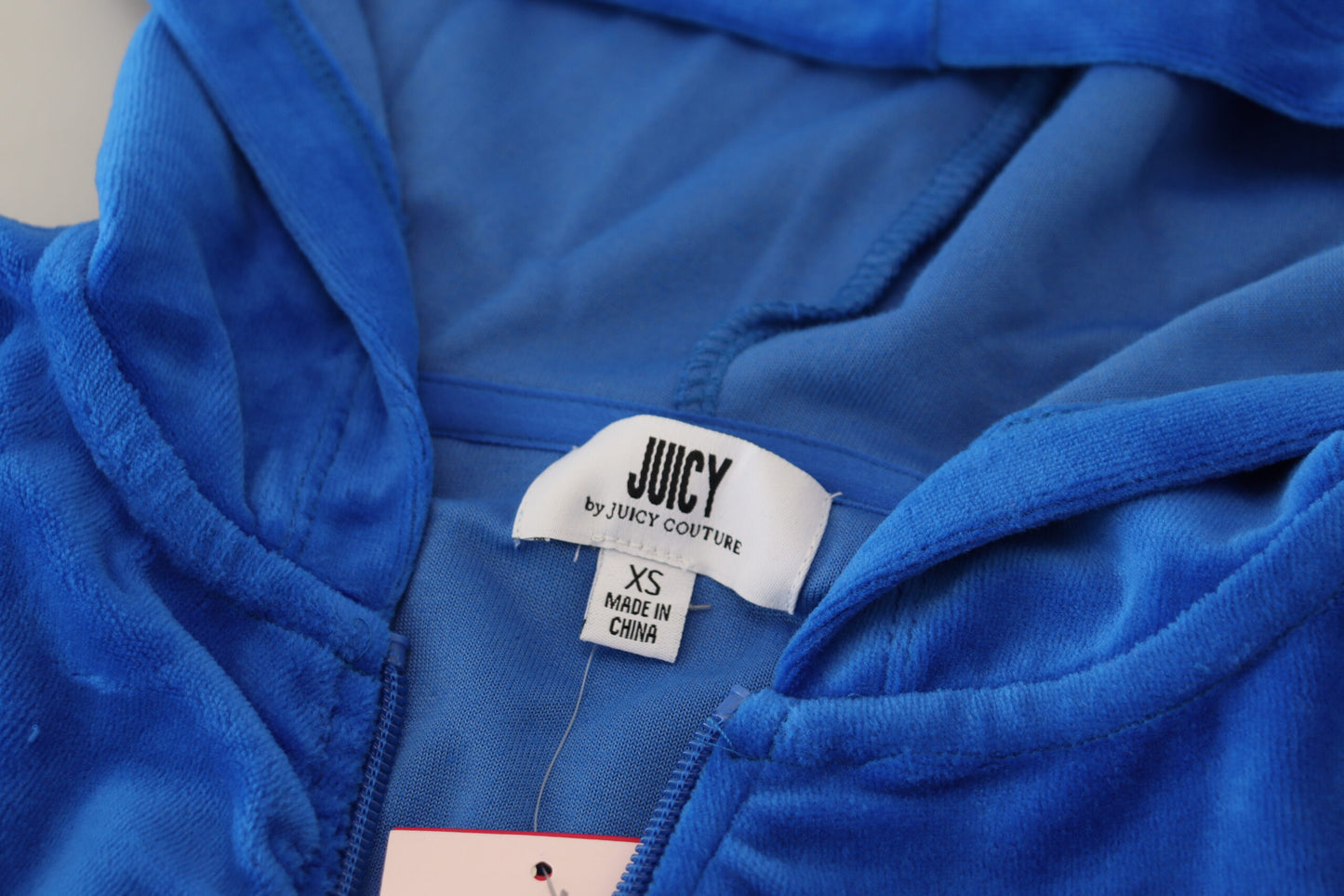 Juicy Couture Glam hættetrøje med lynlås i blå
