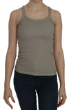 PINK MEMORIES Chic Beige Bluse med Spaghettistropper