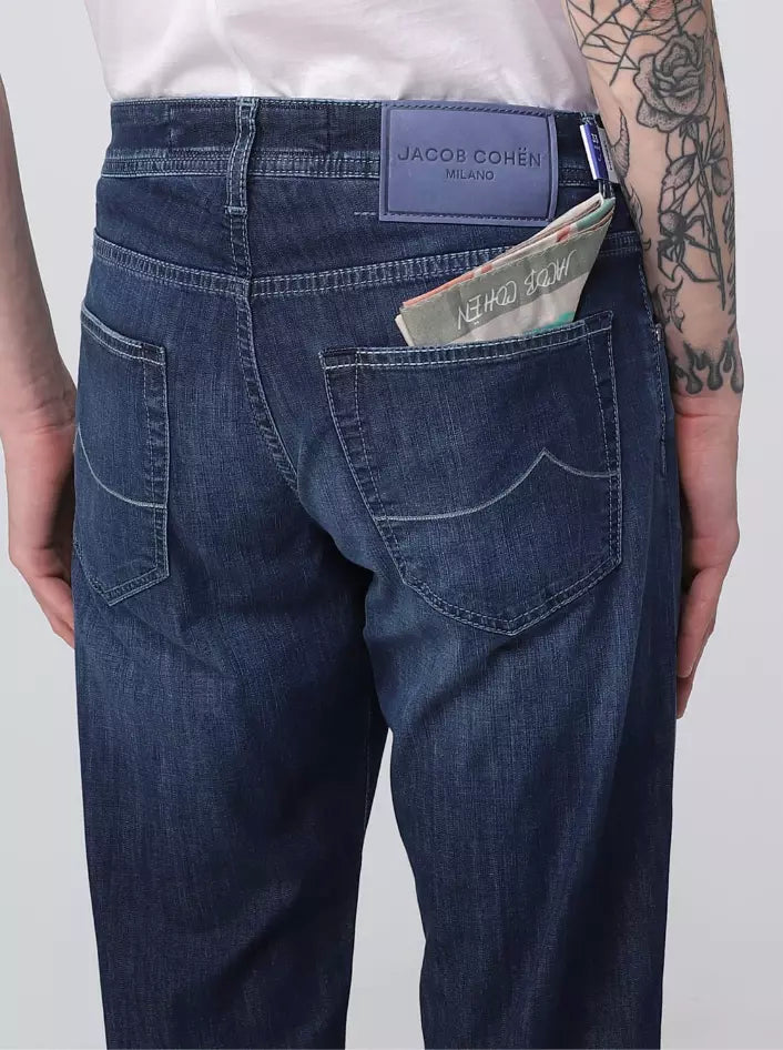 Jacob Cohen Elegante Lyseblå Stretch Jeans