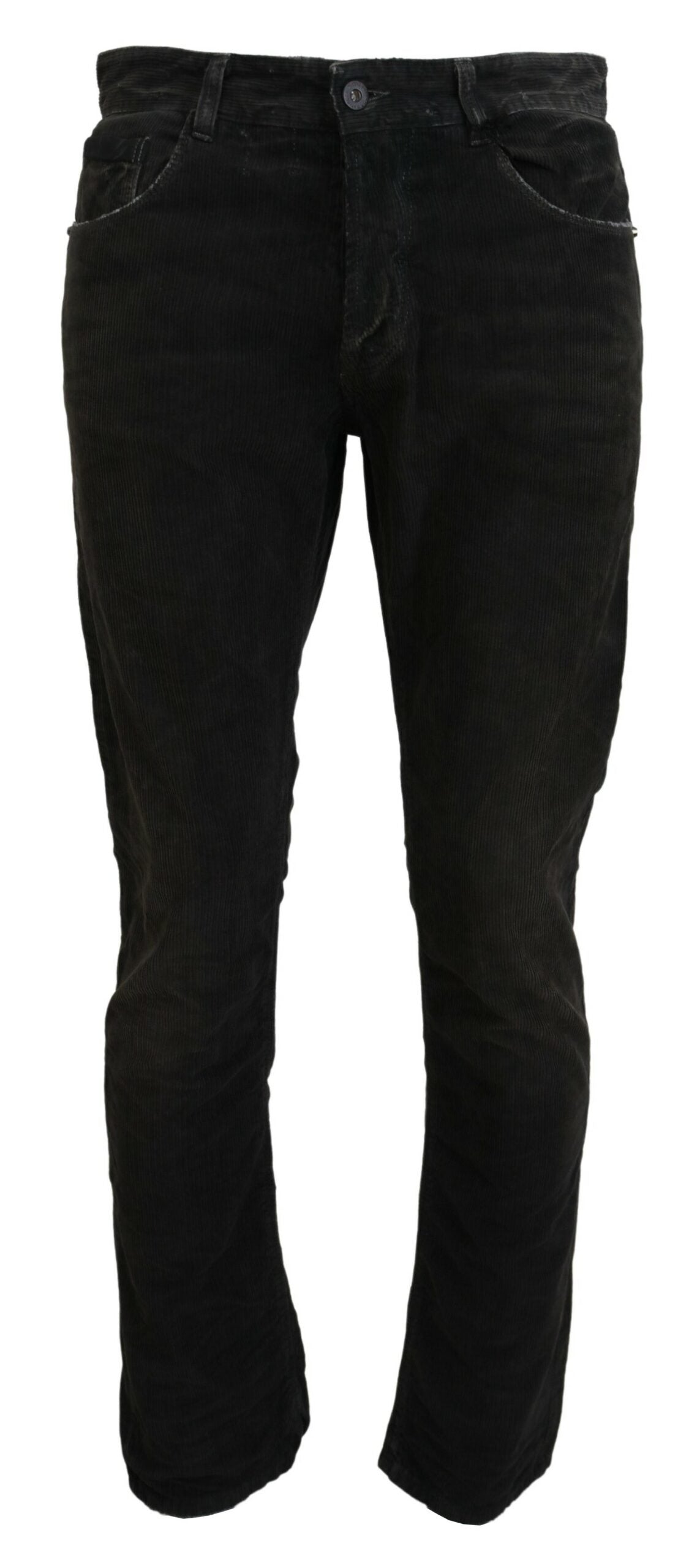 Costume National Stilfulde Grå Corduroy Denim Jeans