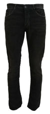 Costume National Stilfulde Grå Corduroy Denim Jeans