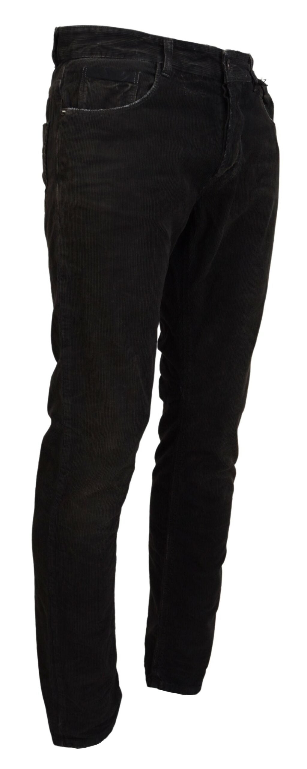 Costume National Stilfulde Grå Corduroy Denim Jeans