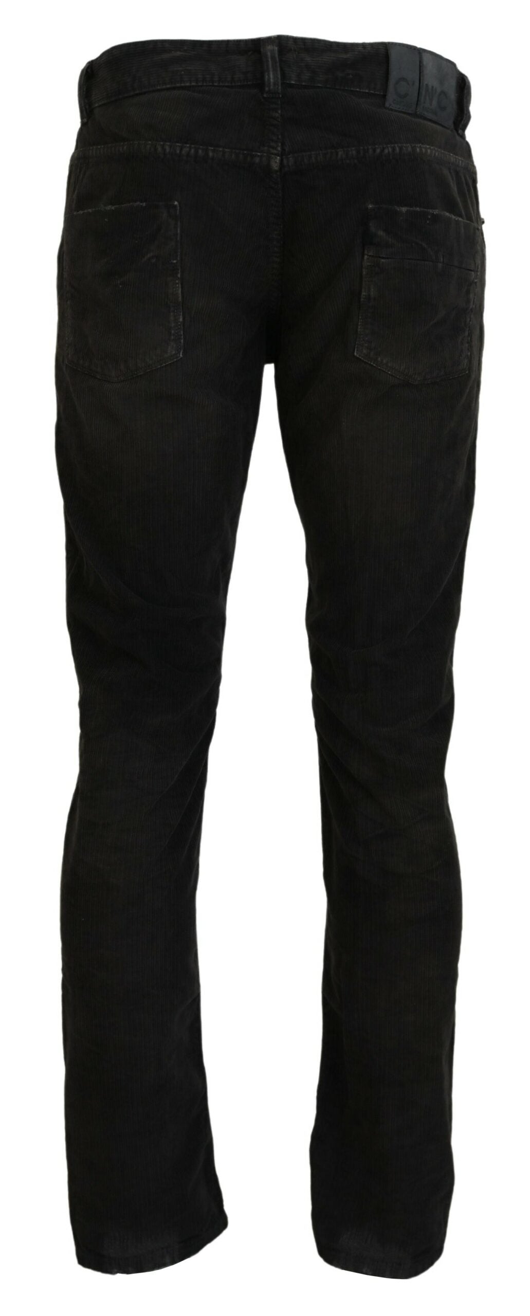 Costume National Stilfulde Grå Corduroy Denim Jeans
