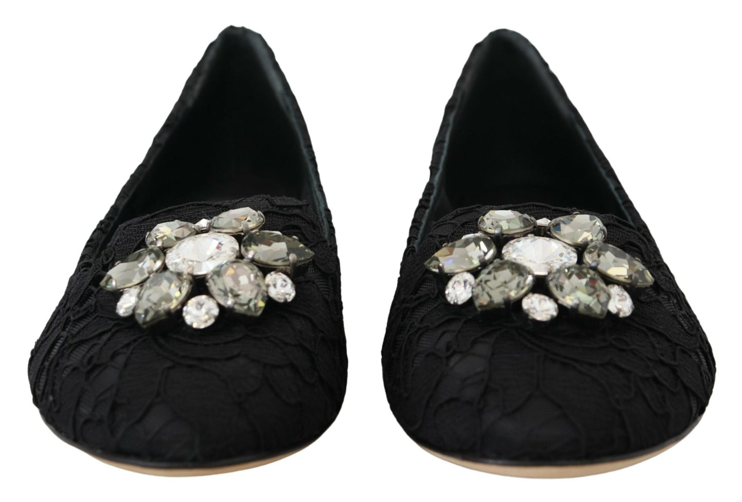 Dolce & Gabbana Elegante Blomsterblonde Flade Vally Sko