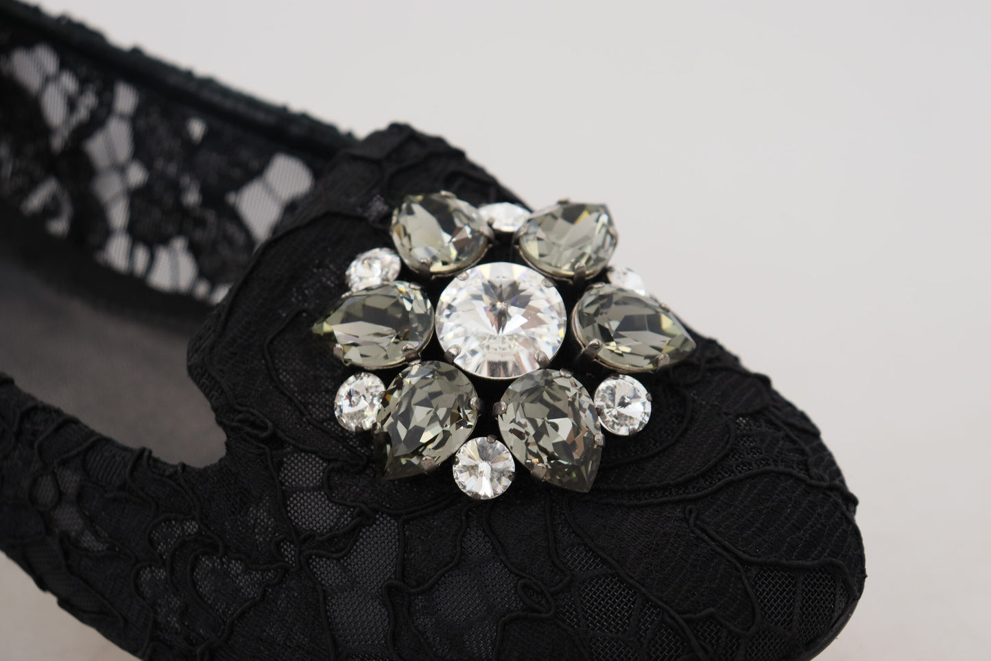 Dolce & Gabbana Elegante Blomsterblonde Flade Vally Sko