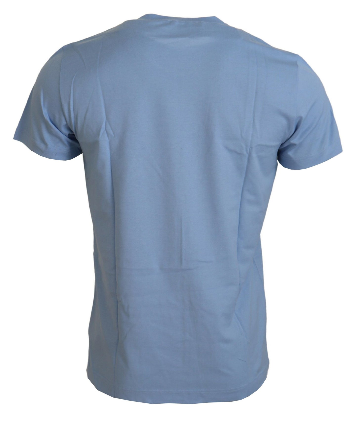 Dolce & Gabbana Elegant Lyseblå Bomulds T-shirt