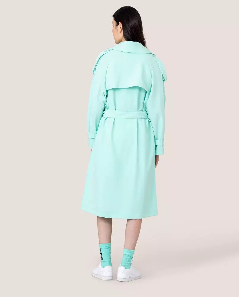 Hinnominate Elegant Lyseblå Dobbeltradet Trenchcoat