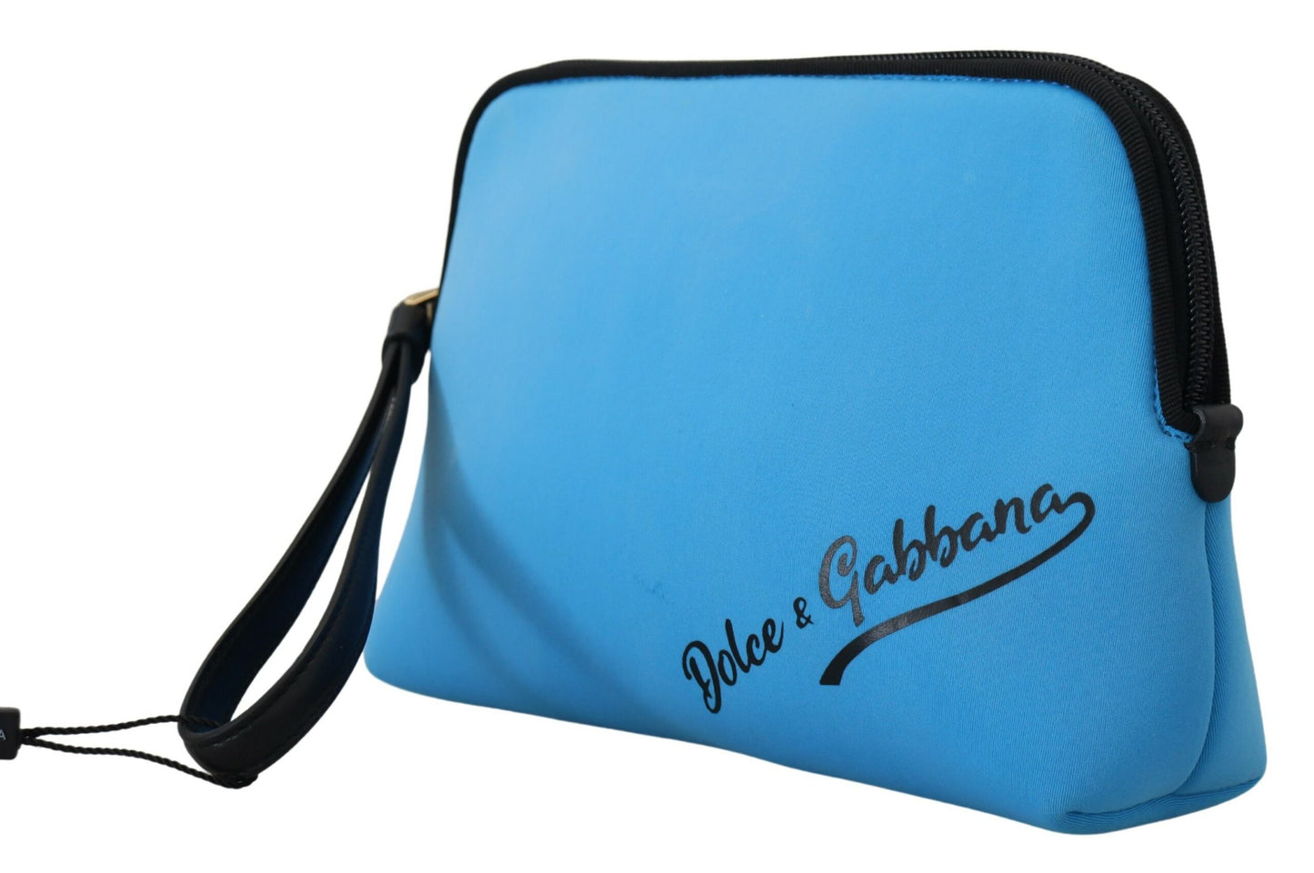 Dolce & Gabbana Elegant Blå Polyamid Pungtaske