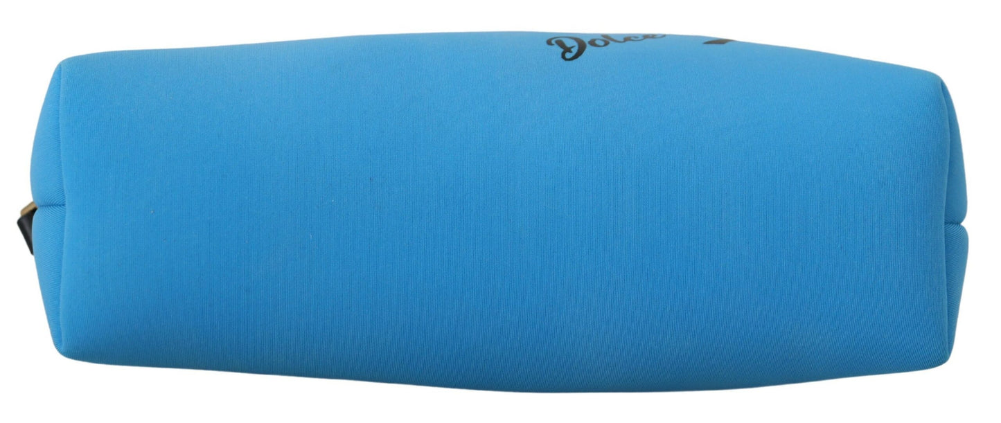 Dolce & Gabbana Elegant Blå Polyamid Pungtaske