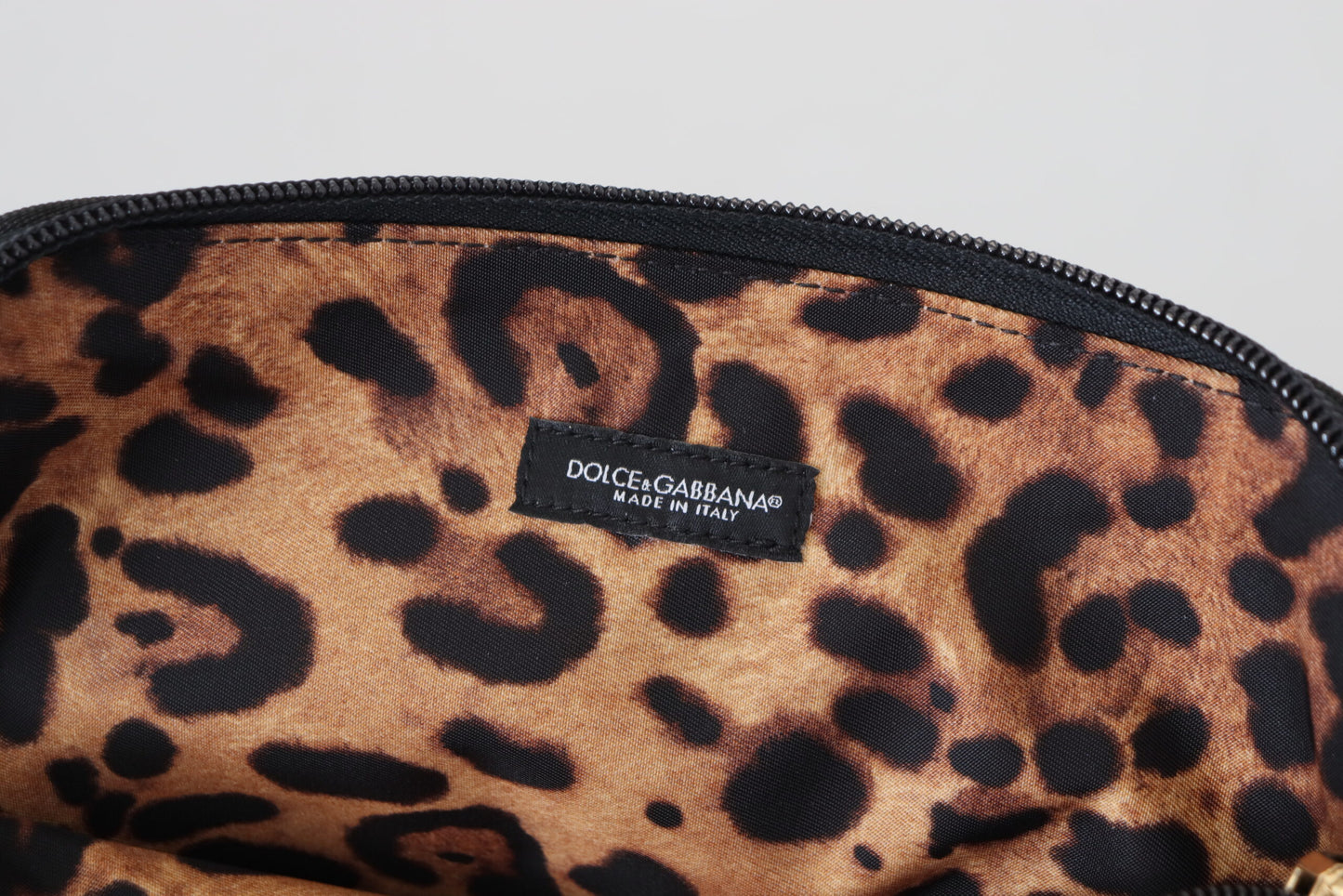 Dolce & Gabbana Elegant Blå Polyamid Pungtaske