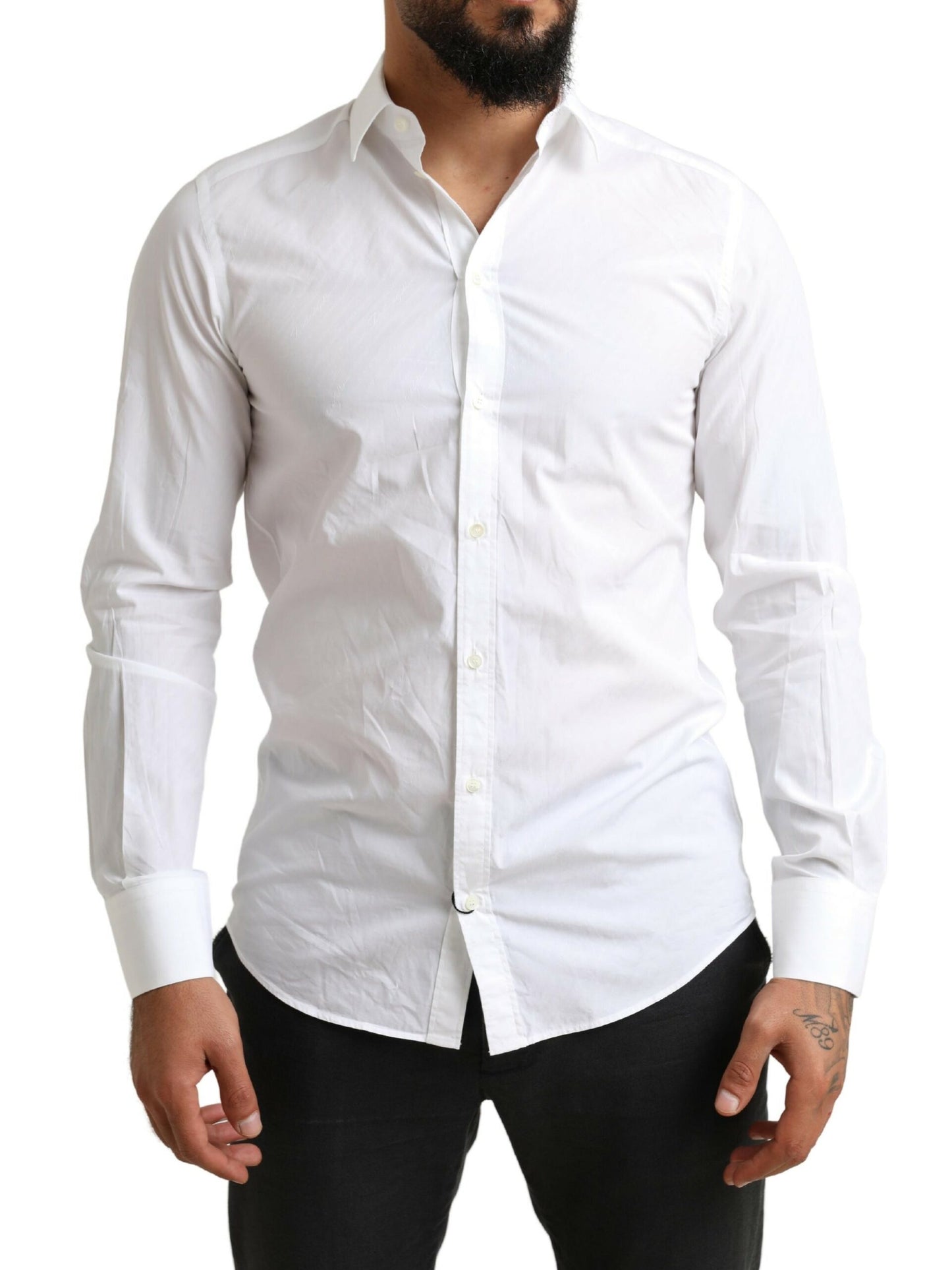 Dolce & Gabbana Elegant Hvid Bomulds Martini Skjorte