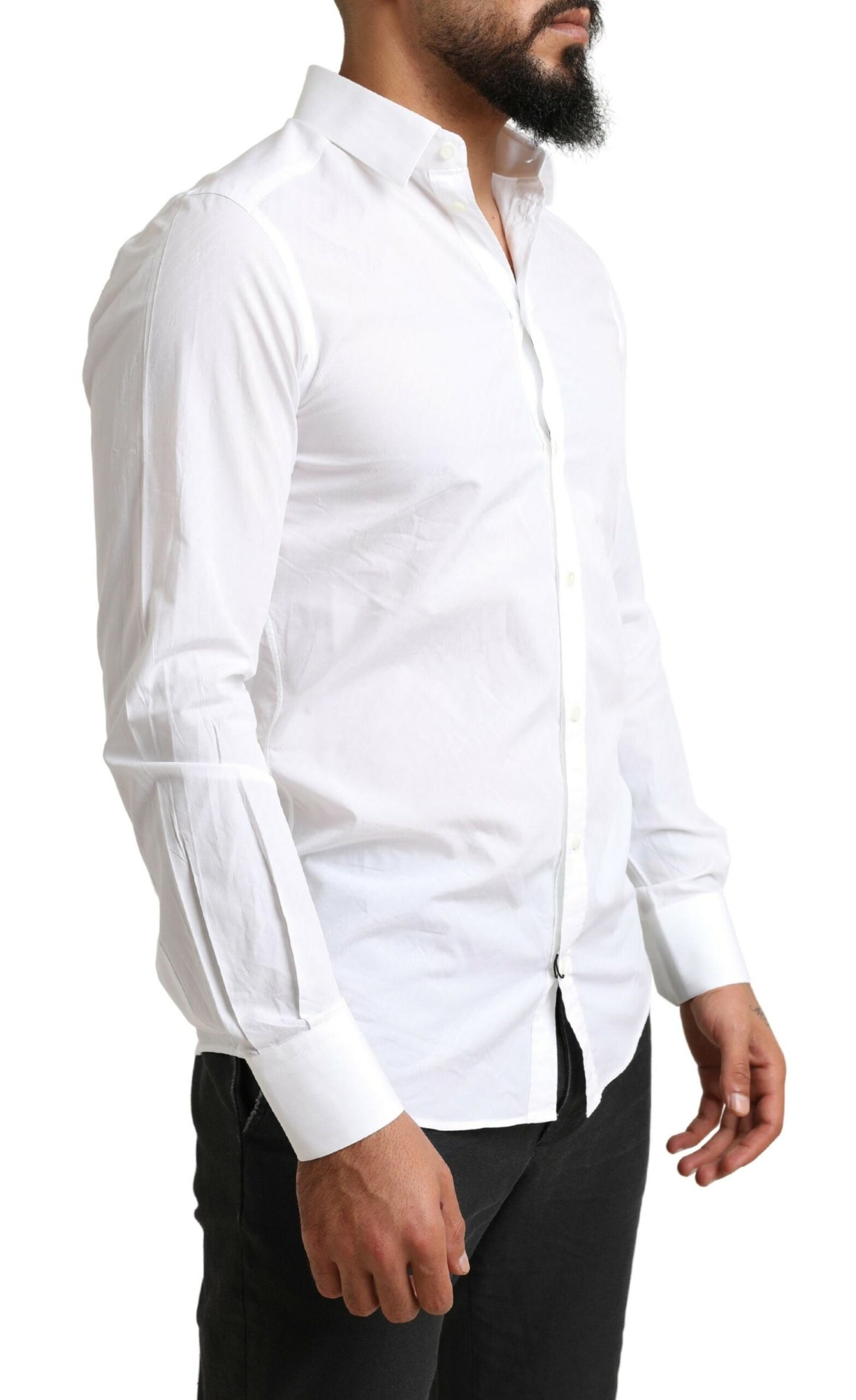 Dolce & Gabbana Elegant Hvid Bomulds Martini Skjorte