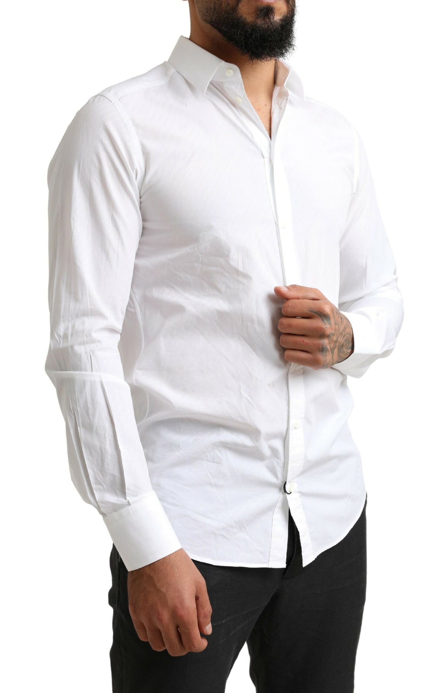 Dolce & Gabbana Elegant Hvid Bomulds Martini Skjorte