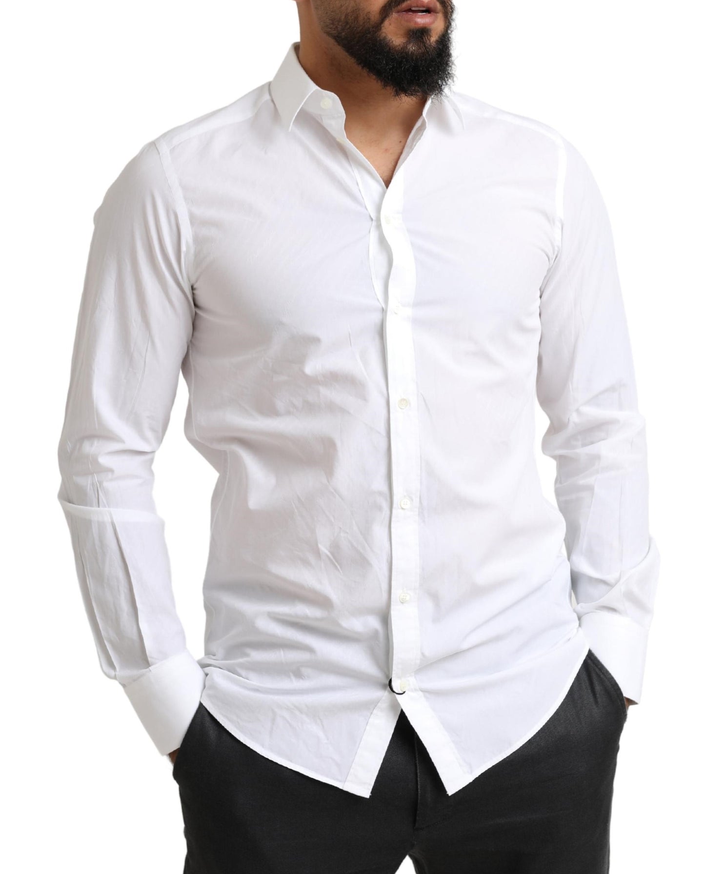 Dolce & Gabbana Elegant Hvid Bomulds Martini Skjorte