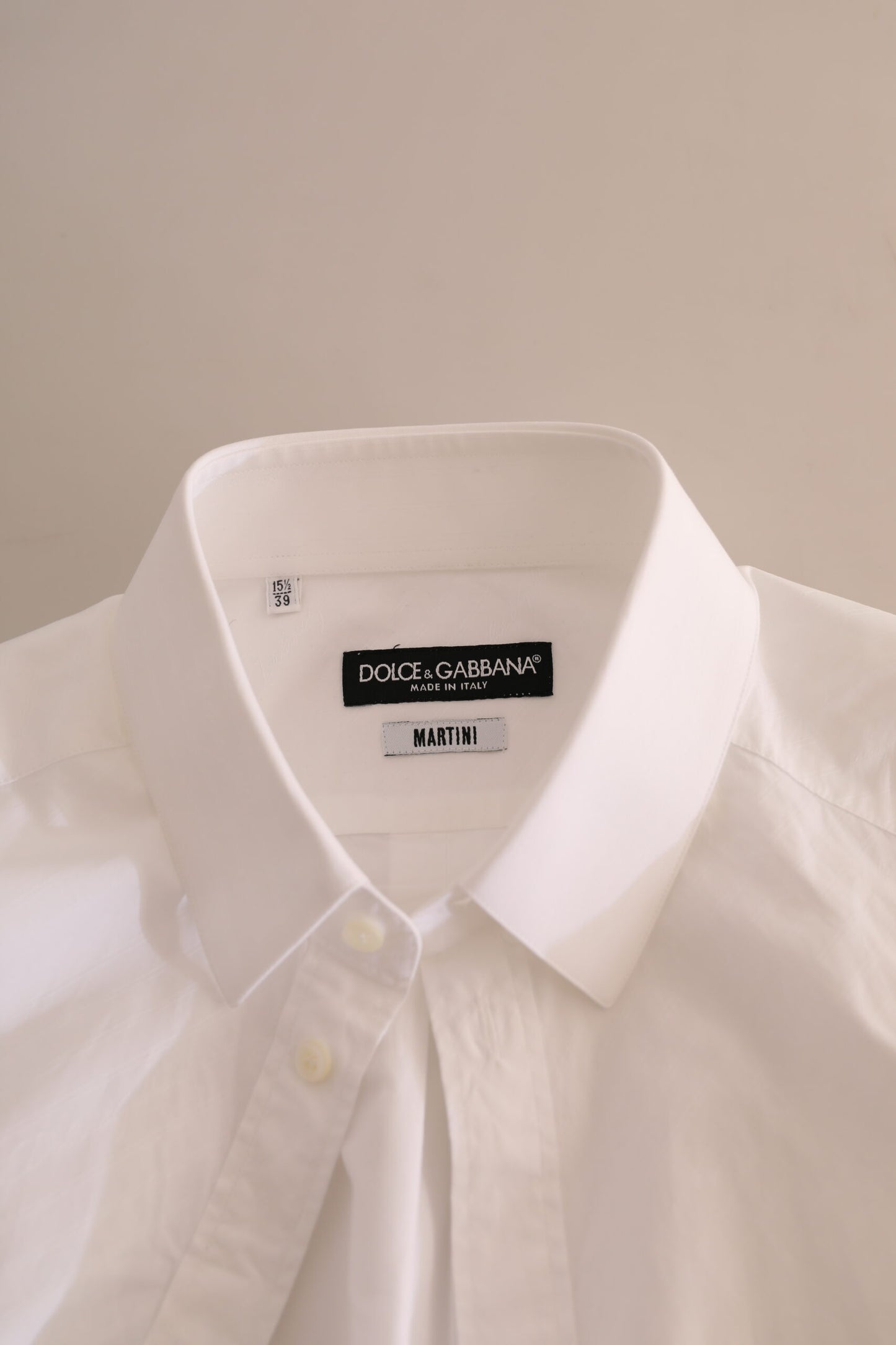Dolce & Gabbana Elegant Hvid Bomulds Martini Skjorte