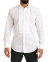 Dolce & Gabbana Elegant Hvid Slim Fit Bomuldsskjorte