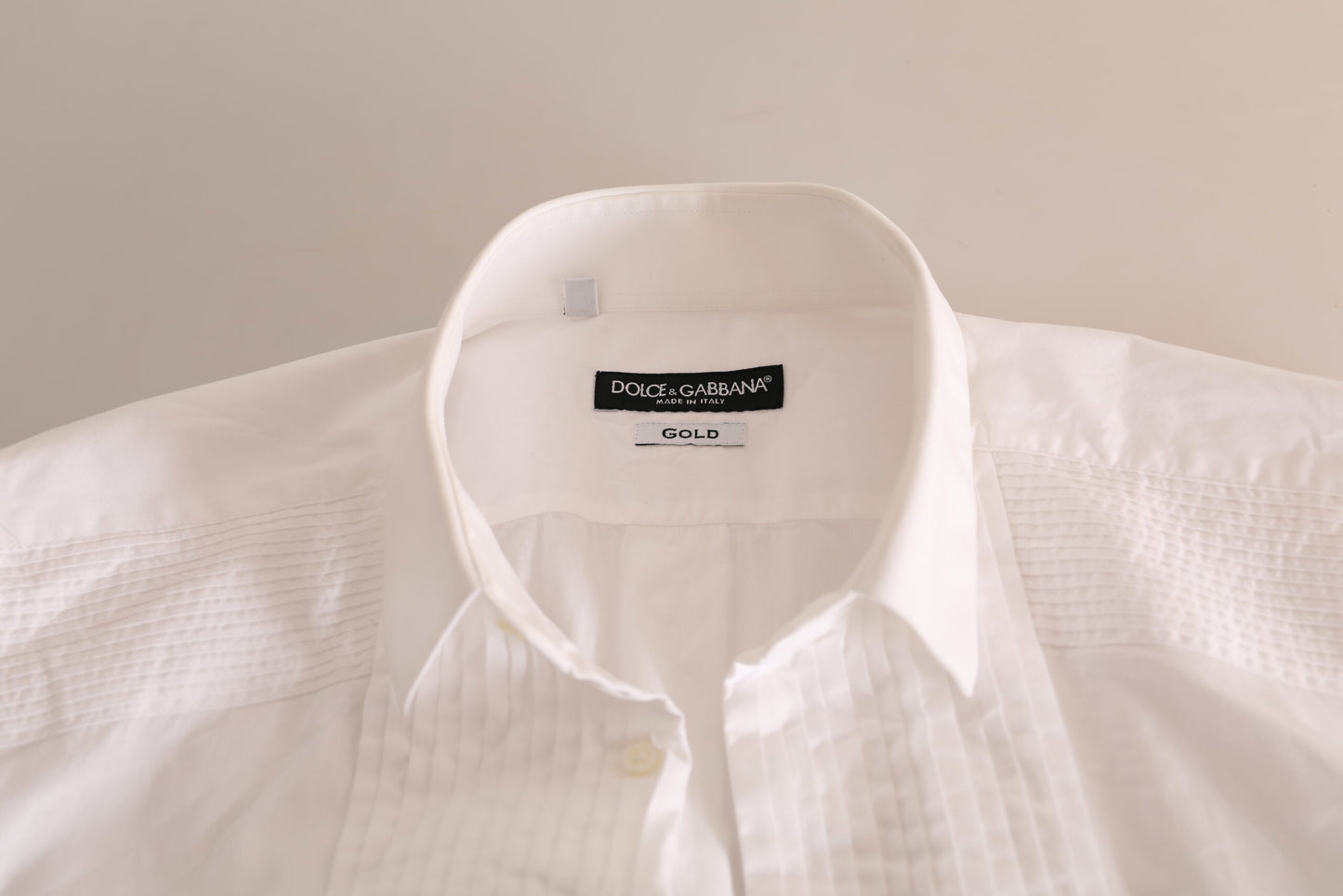 Dolce & Gabbana Elegant Hvid Slim Fit Bomuldsskjorte