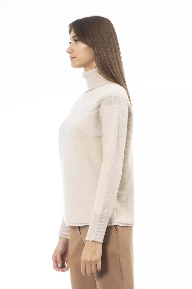 Alpha Studio Beige Uldtrøje til Kvinder