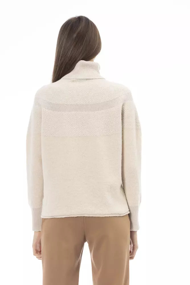 Alpha Studio Beige Uldtrøje til Kvinder