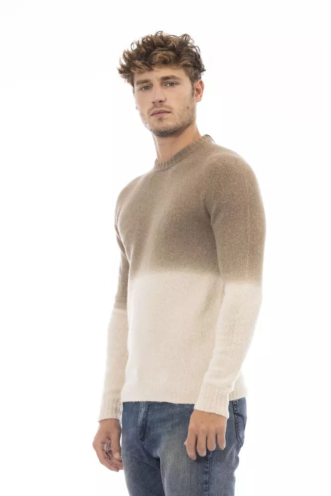 Alpha Studio Beige Alpaca Herretrøje