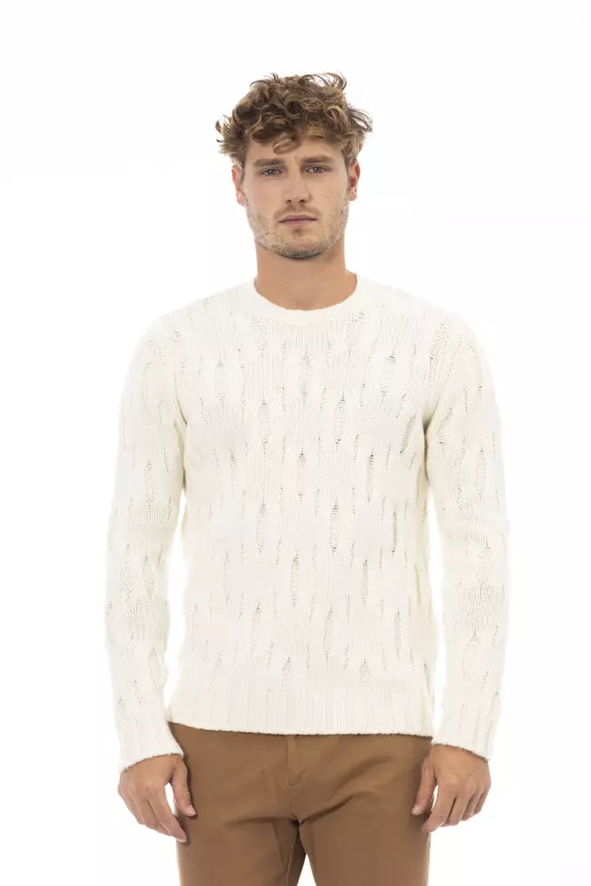 Alpha Studio Beige Uld Herretrøje