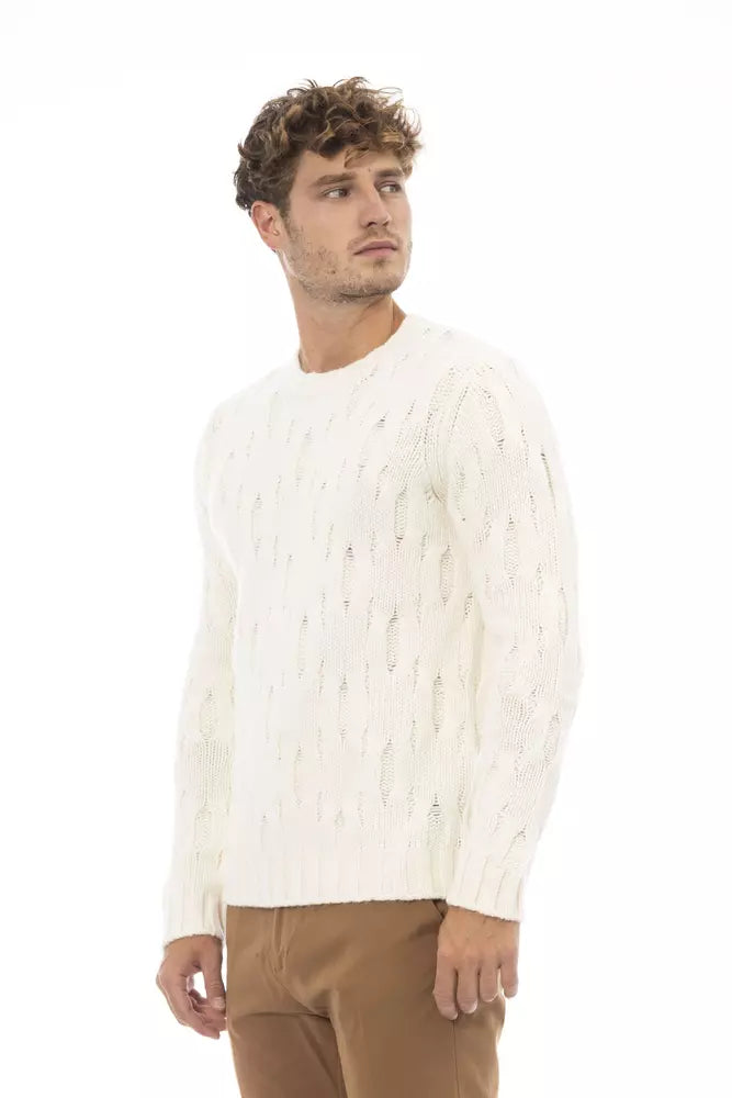 Alpha Studio Beige Uld Herretrøje