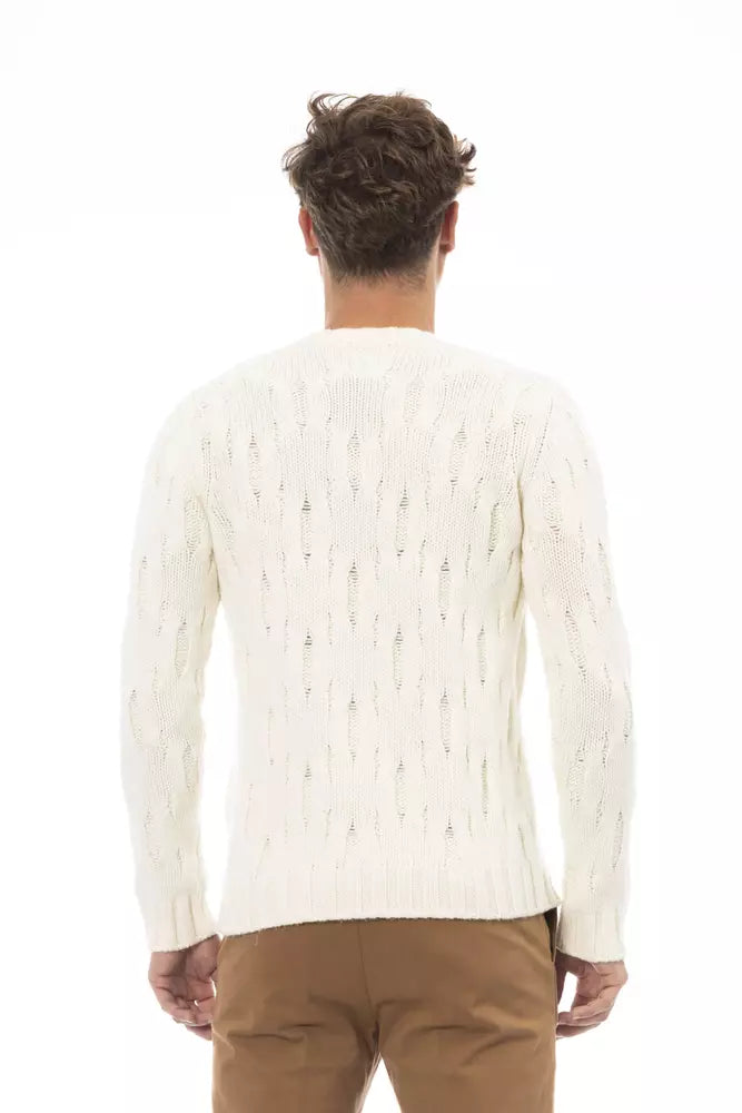 Alpha Studio Beige Uld Herretrøje