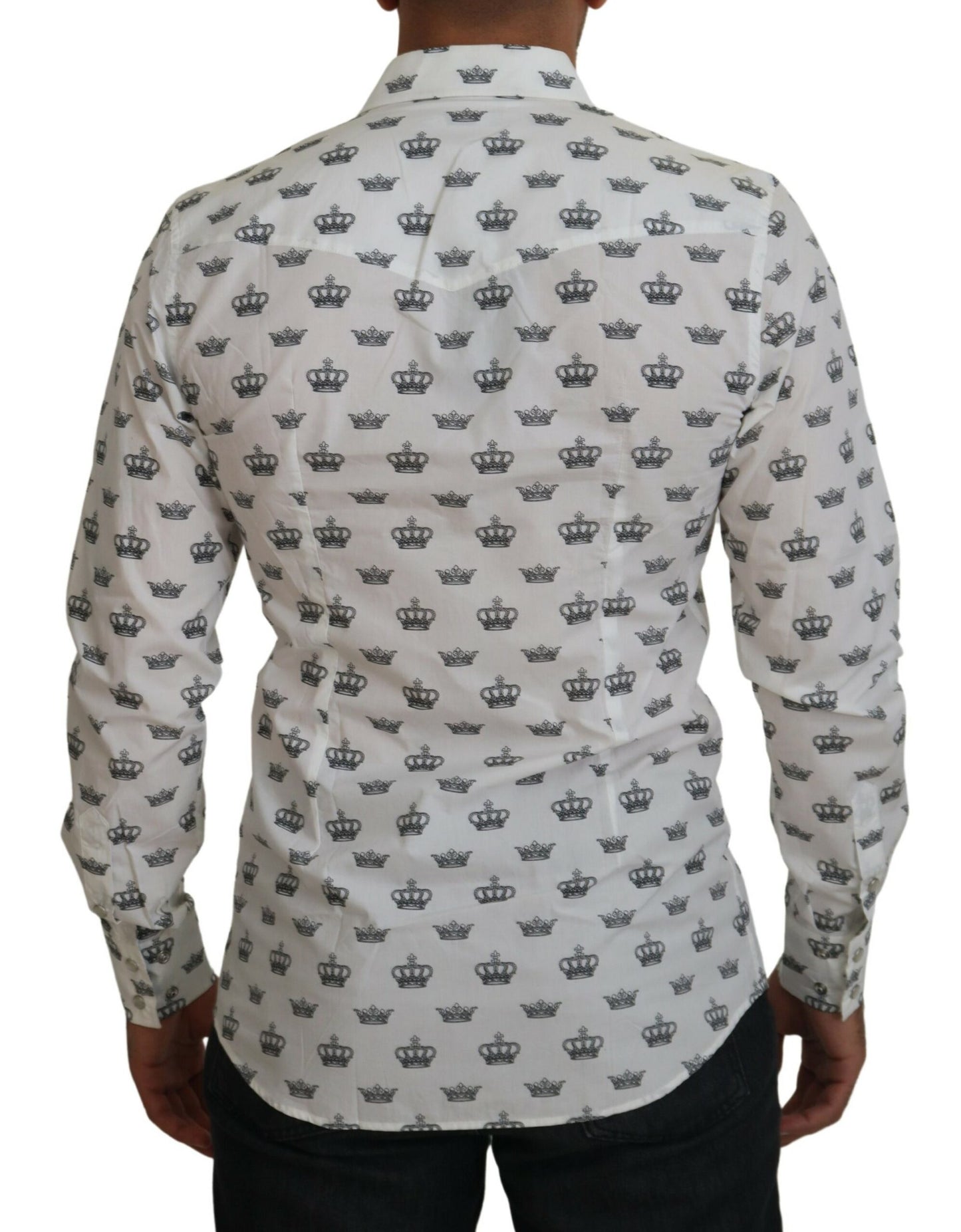 Dolce & Gabbana Slim Fit Kroneprint Skjorte