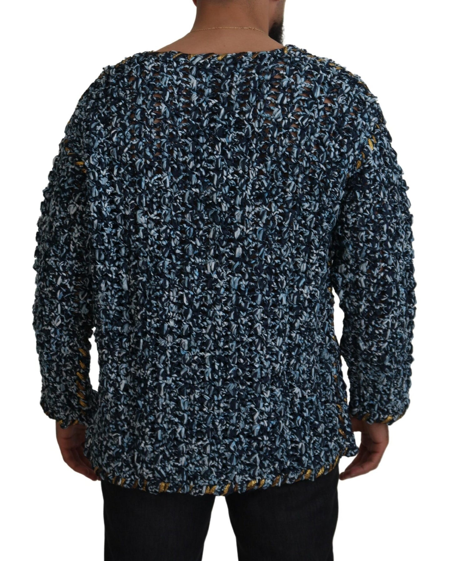 Dolce & Gabbana Elegant Blå V-Hals Cardigan