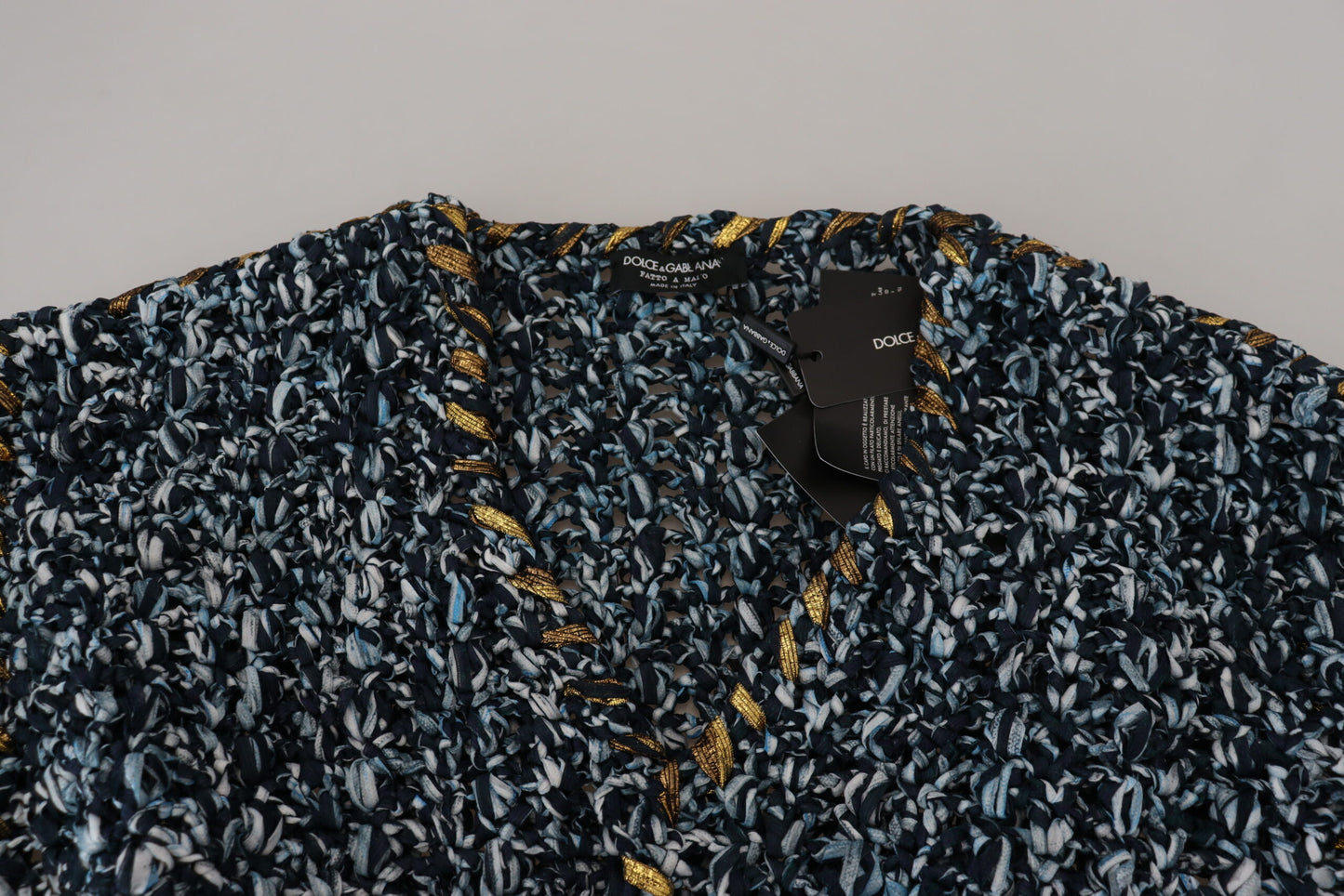 Dolce & Gabbana Elegant Blå V-Hals Cardigan